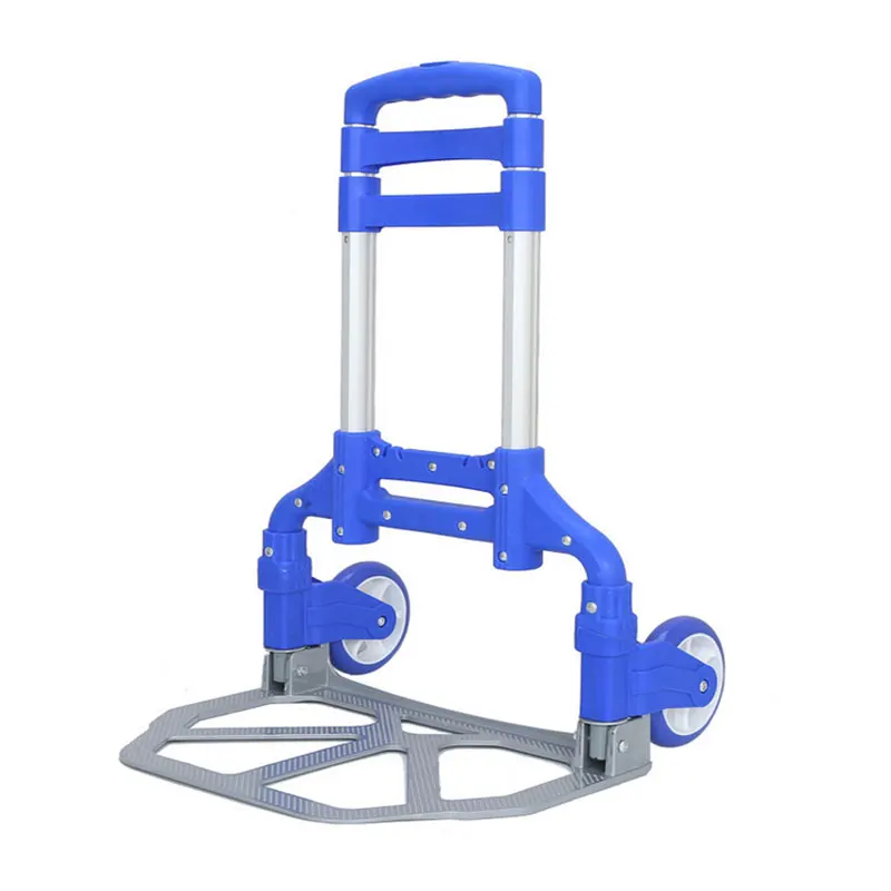 Collapsible colorful portable light and small-occupied two-wheeled handcart