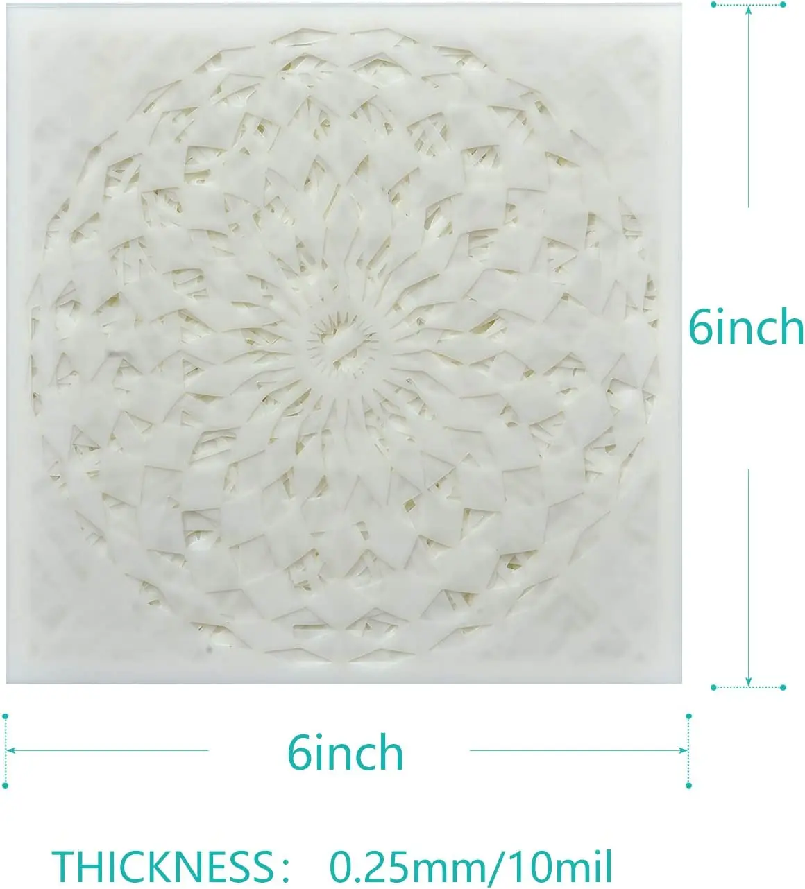 25-Pack Geometric Stencils 6 x 6 Inch Painting Templates for Scrapbooking Cookie Tile Furniture Wall Floor Decor Craft Drawing T