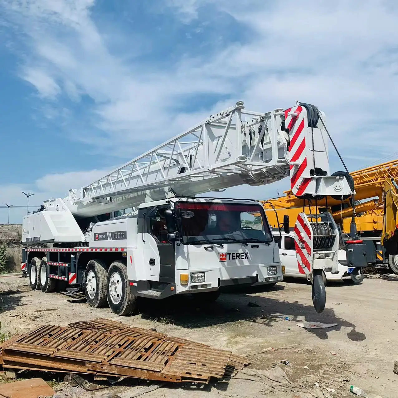 Используемый 70-тонный кран CHANGJIANG TEREX TTC070G б/у 70ton erex 50т 60т мобильный для пересеченной