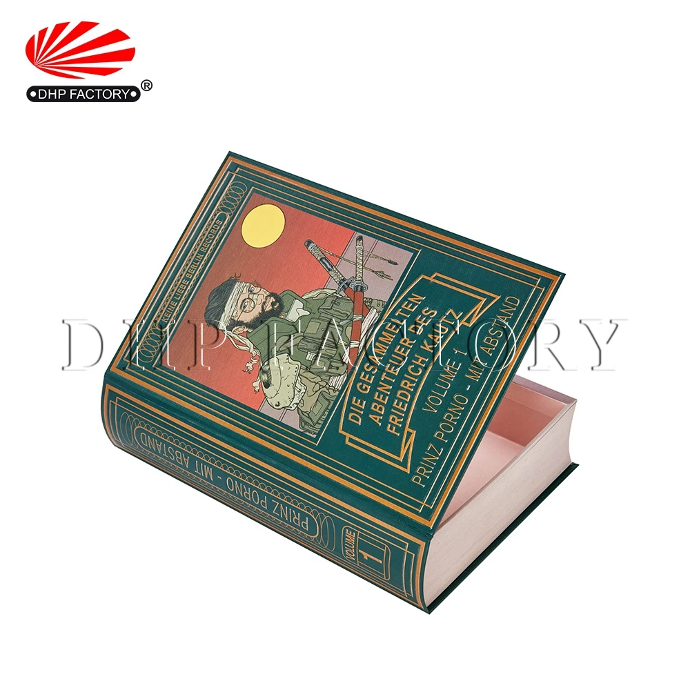 Wholesale Custom Printed Packaging Magnetic Closure Storage Hollow Decorative Book Shaped Boxes