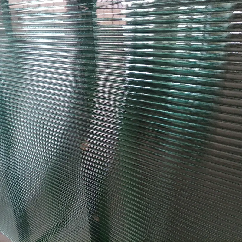 Clear Moru Pattern Fluted Textured Glass 4mm 6mm 8mm 10mm Thickness for Bathroom Hotel Hall Decoration 3mm Solid Structure