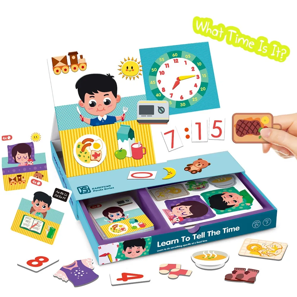 Really Good Stuff, Creative Magnet Teaching Tool Playing What Time Is It Stem toy for Pre-school student