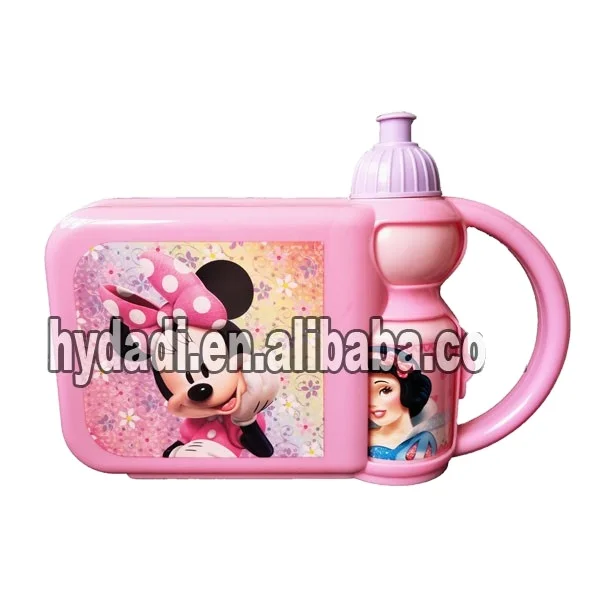 Lunch Box,Rectangle Popular Plastic Lunch Box Bento with Water Bottle For Kids, High Quality Lunch Boxes