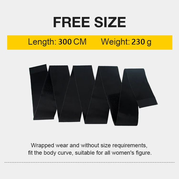 Adjustable one size invisible slim snatch me up lumbar waistband band elastic compression belt bandage body wrap waist trainer