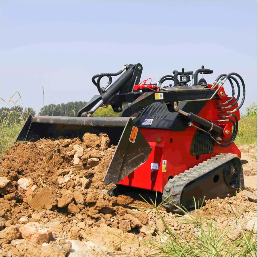 CE EPA mini skid steer loader 500kg 700kg 1 ton stand on skid steer