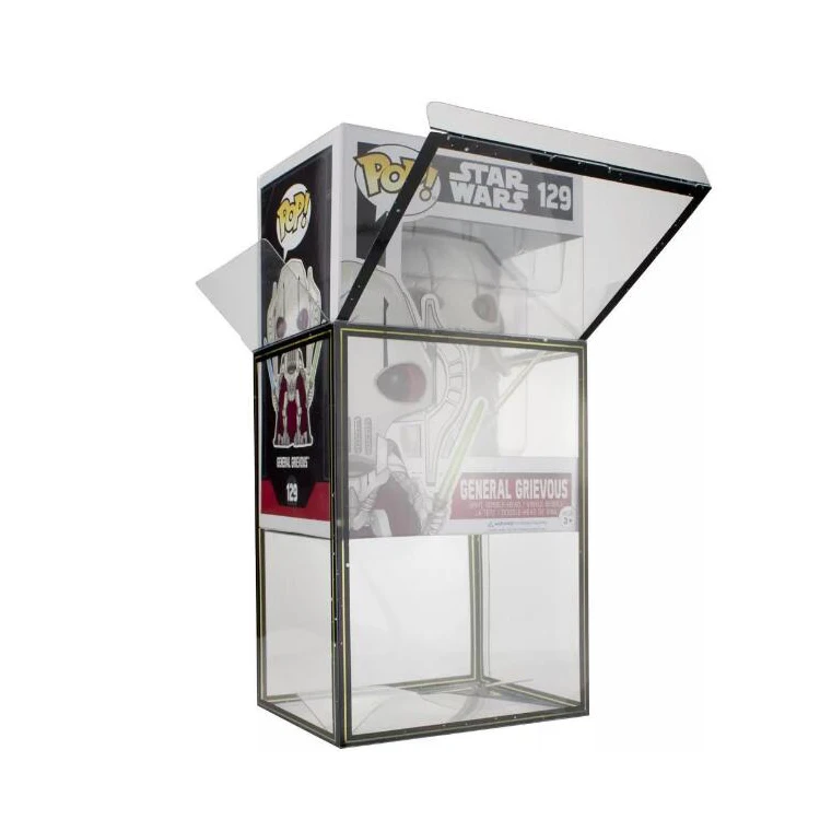 Box Clear Foldable Plastic Hot Selling wholesale  funko pop protectors  with metallic Edge