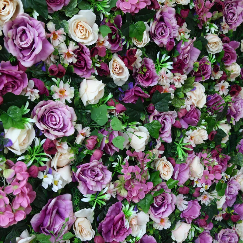 3D Customized Wall Wedding Decoration Silk Materials  40*60cm Floral Wall Backdrop Stage Rose Flower Wall