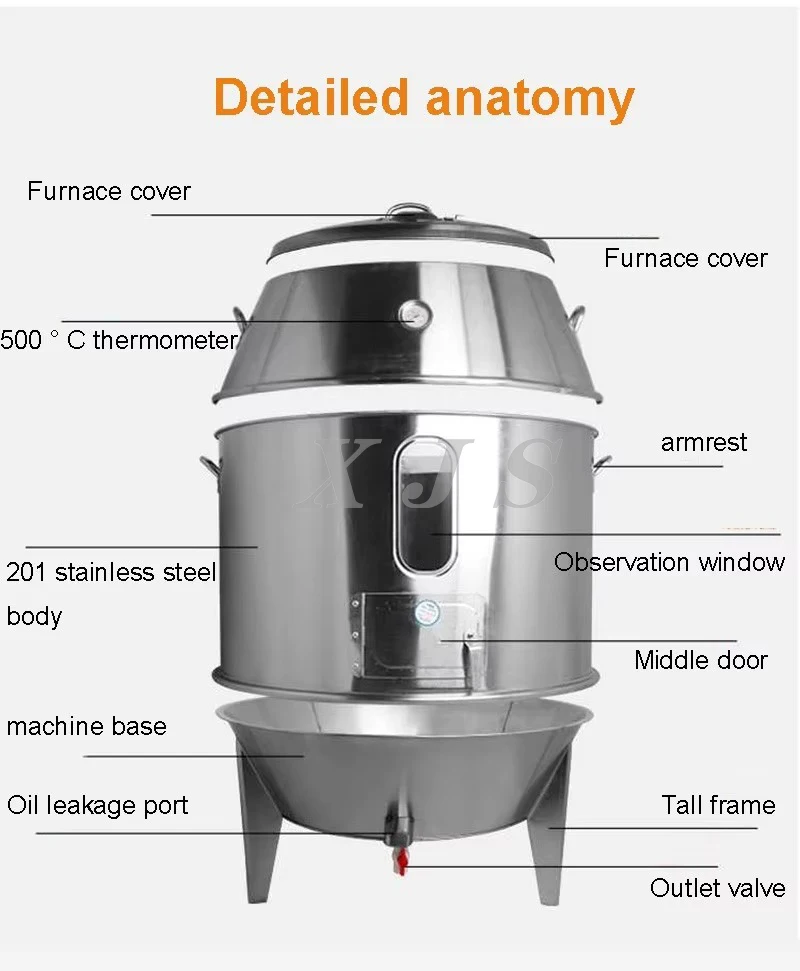 Hot Sale Commercial Gas Charcoal Grilled Meat Chicken Turkey Pork Pig Duck Rotating Roaster Oven