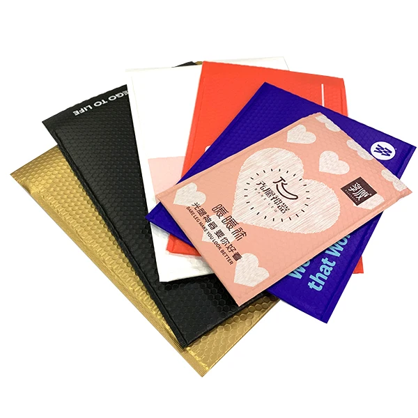 Custom Poly Mailers Logo Printing Mailing Bags BOPP Poly Bubble Padded Mailer Bags