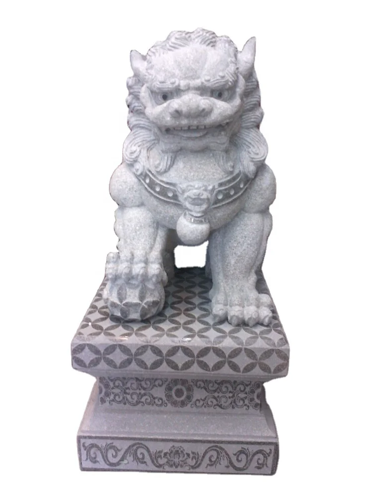 Natural granite carvings animal statues Chinese Stone Lions