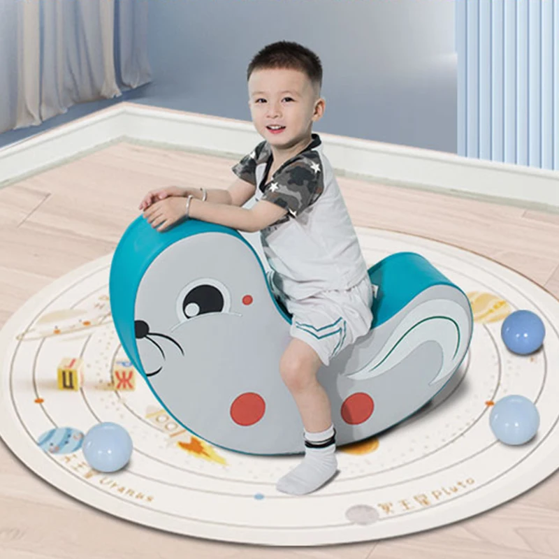 Cheap Baby Soft Play Seesaw For Kids Rocking Indoor Playground Soft Play Set Soft Rides Rocker Foam Seesaw
