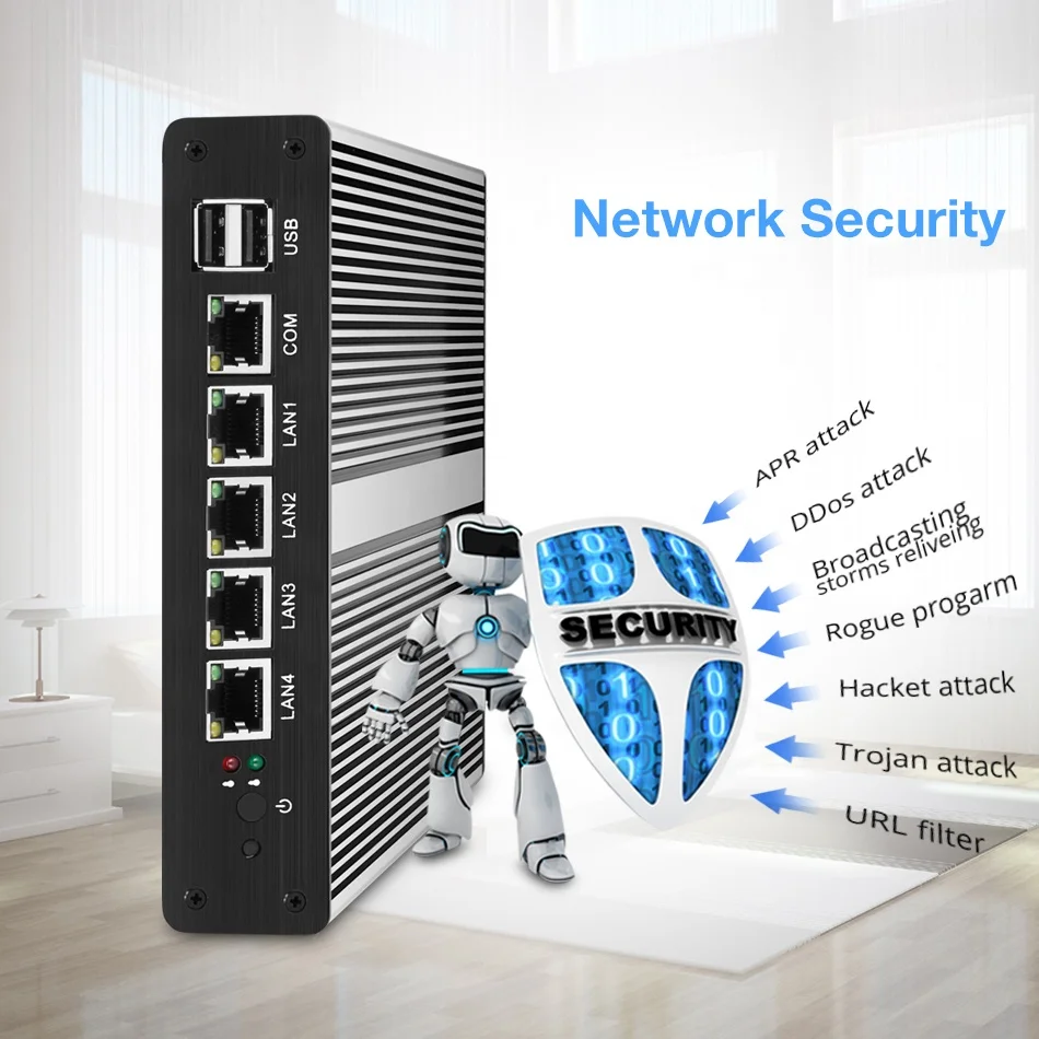  Hly 4 гигабитные Ethernet LAN Мини ПК брандмауэры роутеры Ce-leron J1800 двухъядерный pfSense 2 0 Ghz VGA USB2.0 RJ45 промышленный