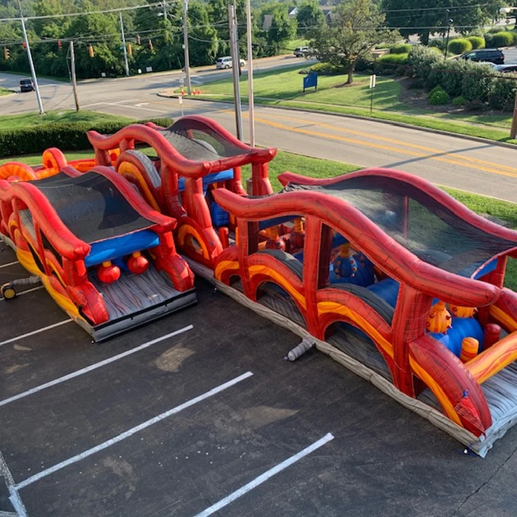 Sports commercial grade outdoor obstacle course equipment / inflatable obstacle course for children game