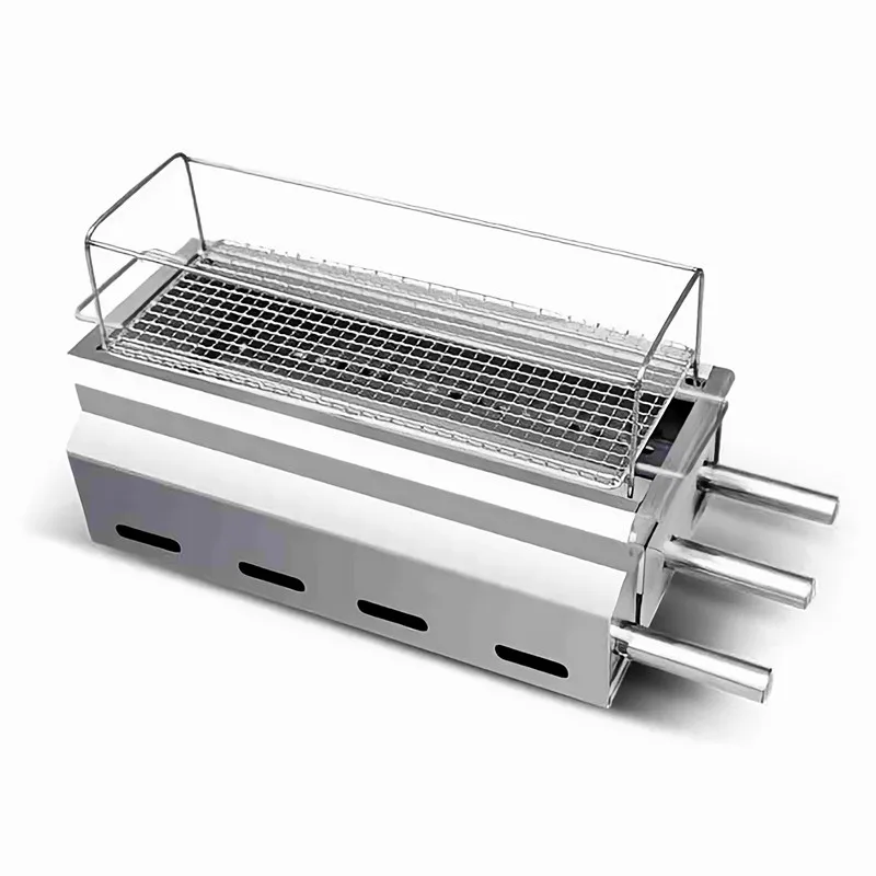 Zibo Barbecue Stove Commercial Restaurant Household Indoor Outdoor Use Charcoal Side Heating Smokeless Stainless Steel BBQ Rack