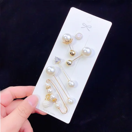 Fashion genuine Pearl Brooch Jewelry custom design lapel pin change small waist brooch for women