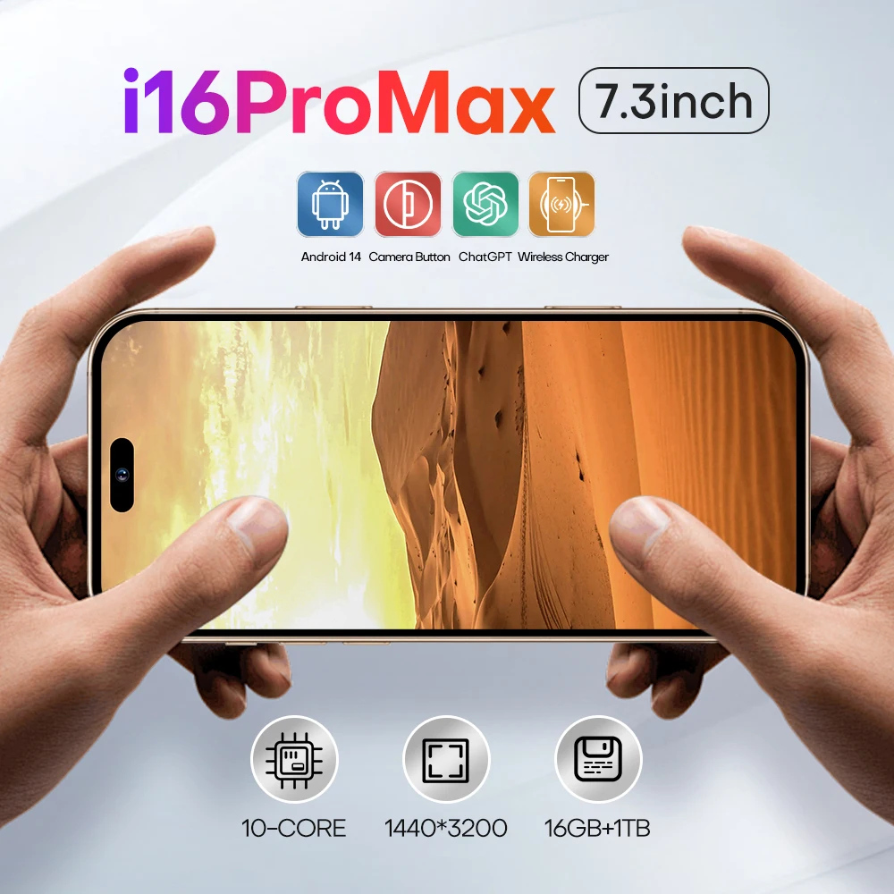 Medome i For Phone 16 Pro Max Telefono Mobile 5G Installment Unlocked Buy Smart Phone 5G Smartphone Deal Online 2024 New Product