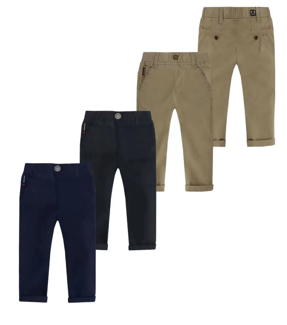 2022 New Fashion Boys Casual Trousers Long Children Wide Leg Kids Pants  Boutique Chino Boys pants trousers