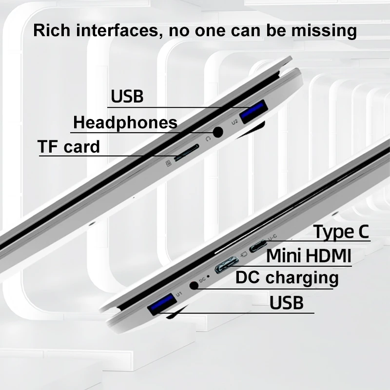 Original Jumper EZbook S7 15.6 inch Laptop 12GB RAM 256GB SSD Quad Core Win11 Computer 5000mA Battery EU Plug