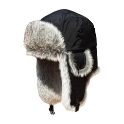 Оптовая продажа, индивидуальная шапка унисекс из натурального кроличьего меха, шапка авиатора BLKRED