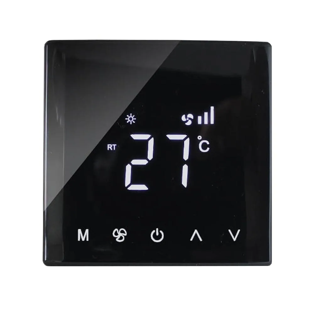 Fan Coil 2pipe Room Hvac Smart Controller Thermostat Ac Hvac Smart ac Thermostat Sensor Touch