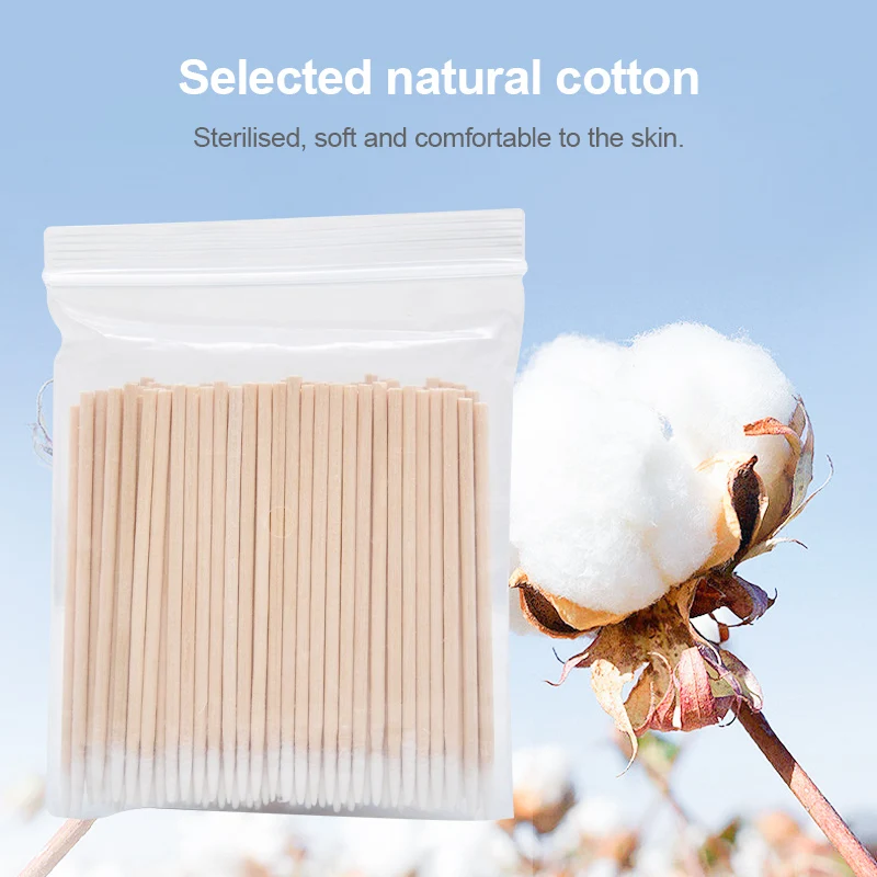 Pointed cotton swab Tattoo Wipe cream eyebrow Micro blog permanent makeup aftercare Embroidered cotton swab
