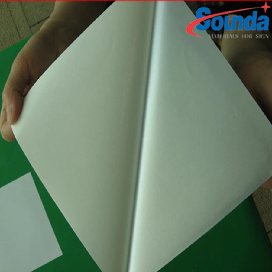 Sounda White Self Adhesive Vinyl Rolls,Printable Vinyl For Water Based Ink Inkjet Printable Self Adhesive Vinyl Roll