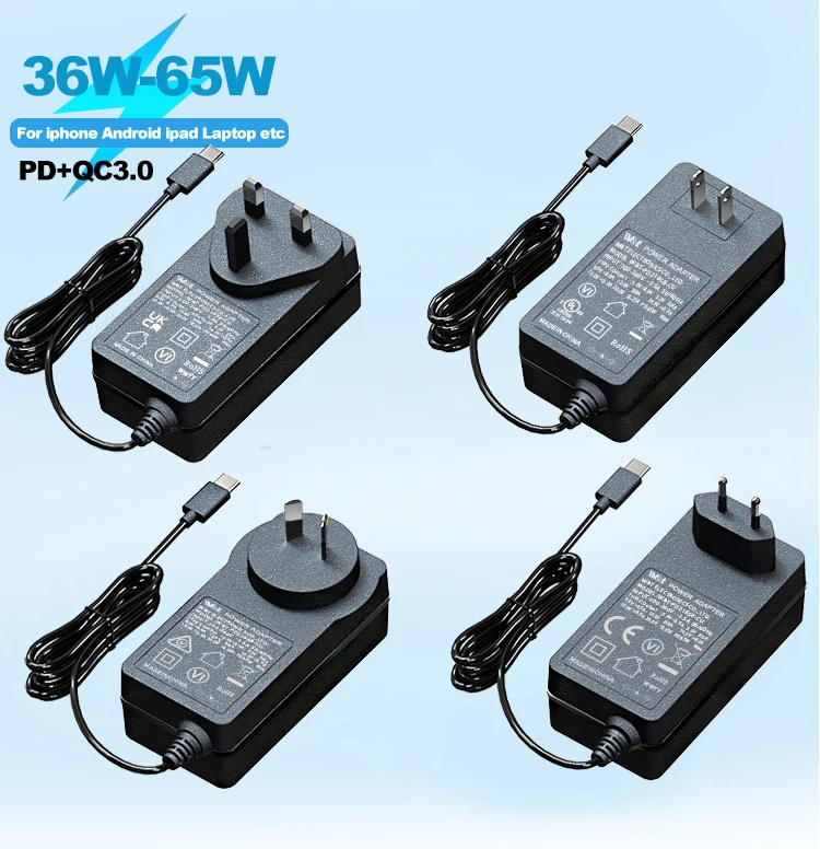 For Hp Dell Lenovn 45w 65w 90w 120w Battery Laptop Charger Ac Dc Usb Type-c Universal Laptop Power Adapters