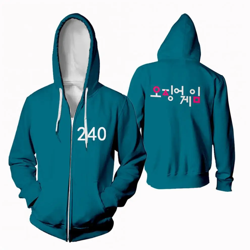 S-XXXL 2021 hot product loose blue squid game jacket for adults