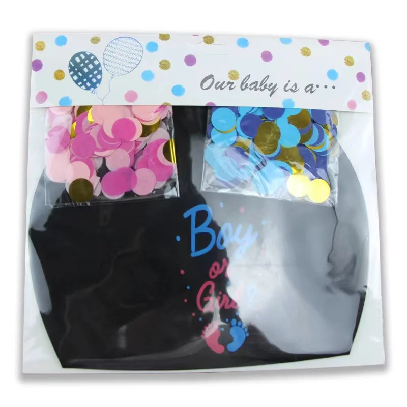 Wholesale gender revealing decorative banner 36-inch boy or girl round gender revealing leak balloons