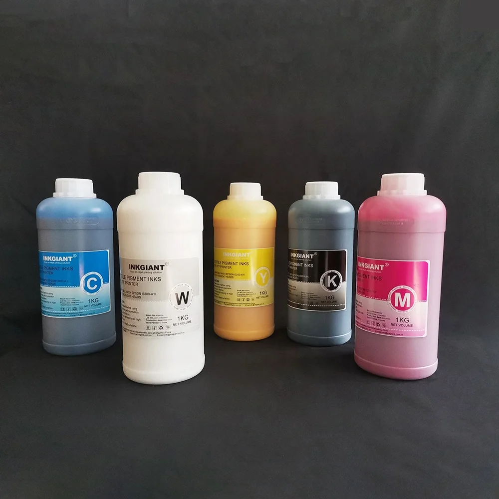 INKGIANT ECO-friendly DTF transfer film ink with C/M/Y/K/W for PET film printer