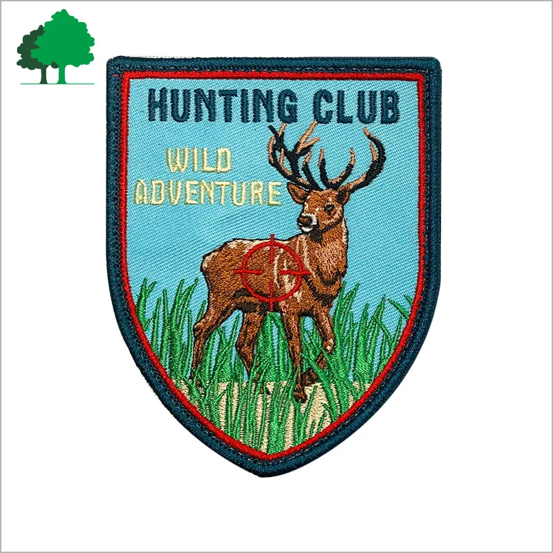 Hot Sale Cutomization Machine Embroidery Polyester Iron-on Backing Embroidered Patches Security Patches