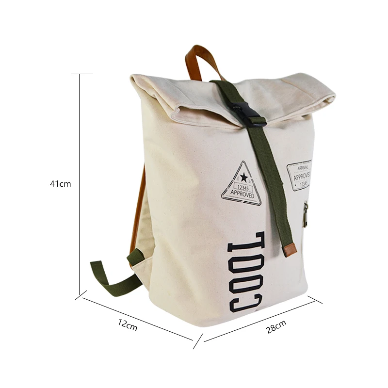 Vintage Canvas Backpack Old Fashion Backpack with Cool Printing Original Design by Senda Vietnam Bag Factory OEM/ODM Service