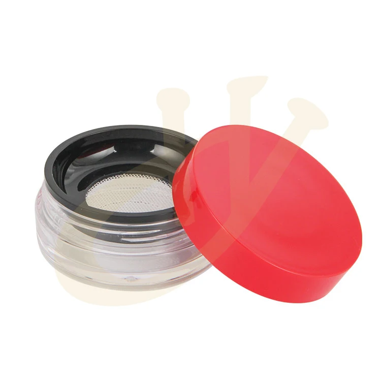 Wholesale Custom Empty Round Loose Powder Container With Sifter loose powder container with brush