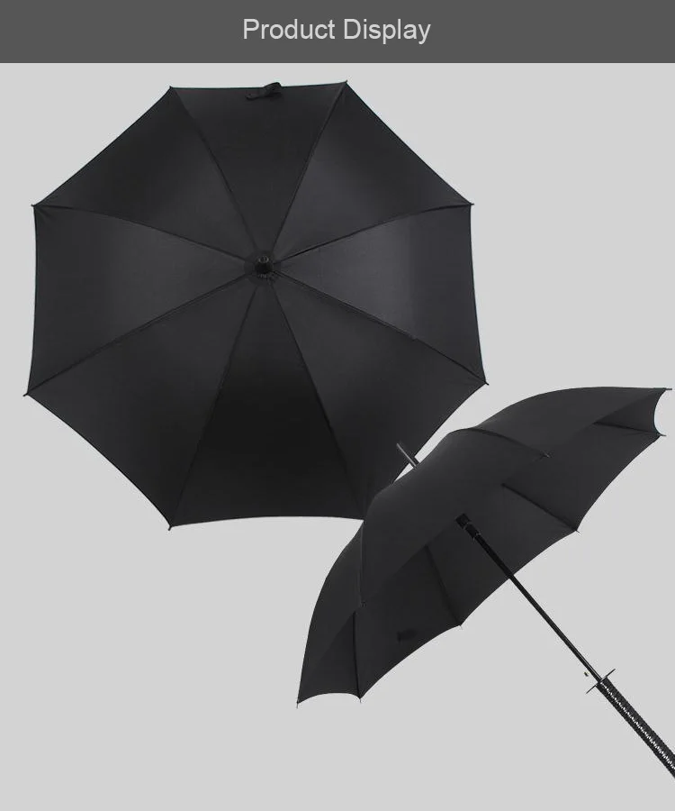 Japanese style Automatic Straight Umbrella, Chinese Supplier Samurai sword handle Printable logo Umbrella*