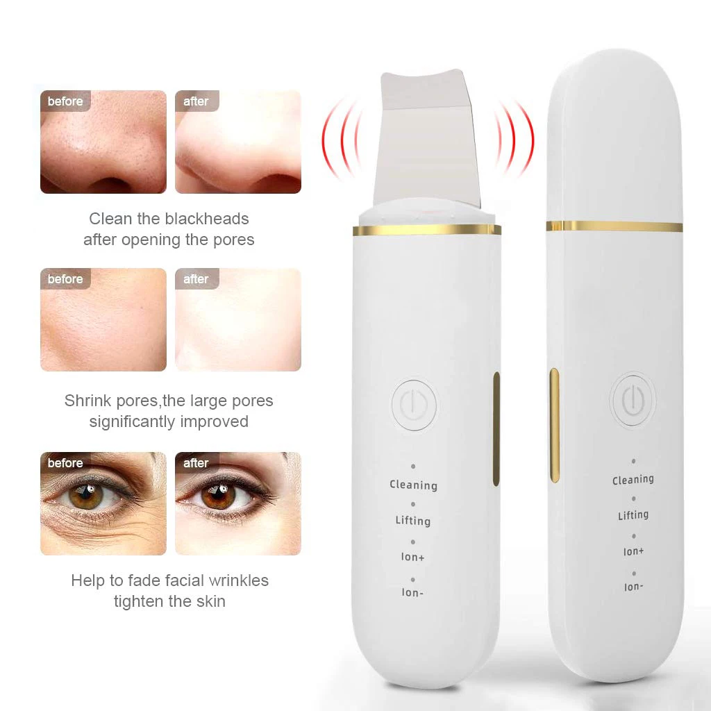 Home beauty equipment skin care Facial Deep Cleansing Ultrasonic Facial Scraper Skin Scrubber