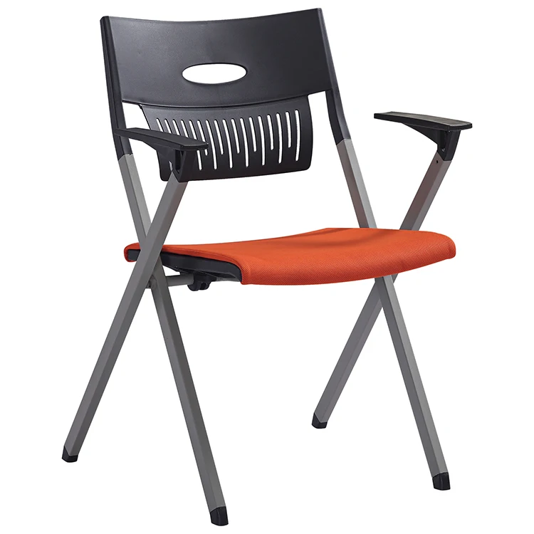 Factory direct sale high quality simple and fashionable folding design chair fixed armrest office chair