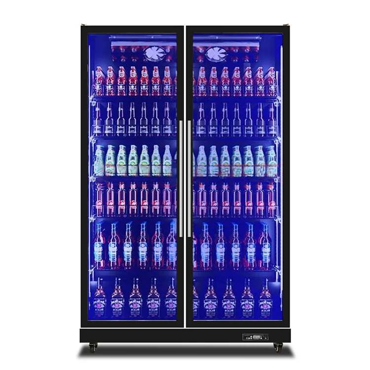 Fog free Bar Refrigerated Equipment Led Light Beverage refrigerator Drinks and beer Display Upright Cooler