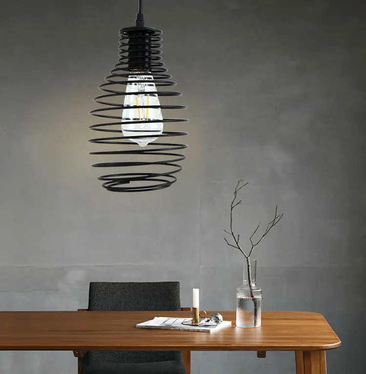 Nordic Art Iron Vintage Hanging Lamp Restaurant Home Hotel Decorative Pendant Light