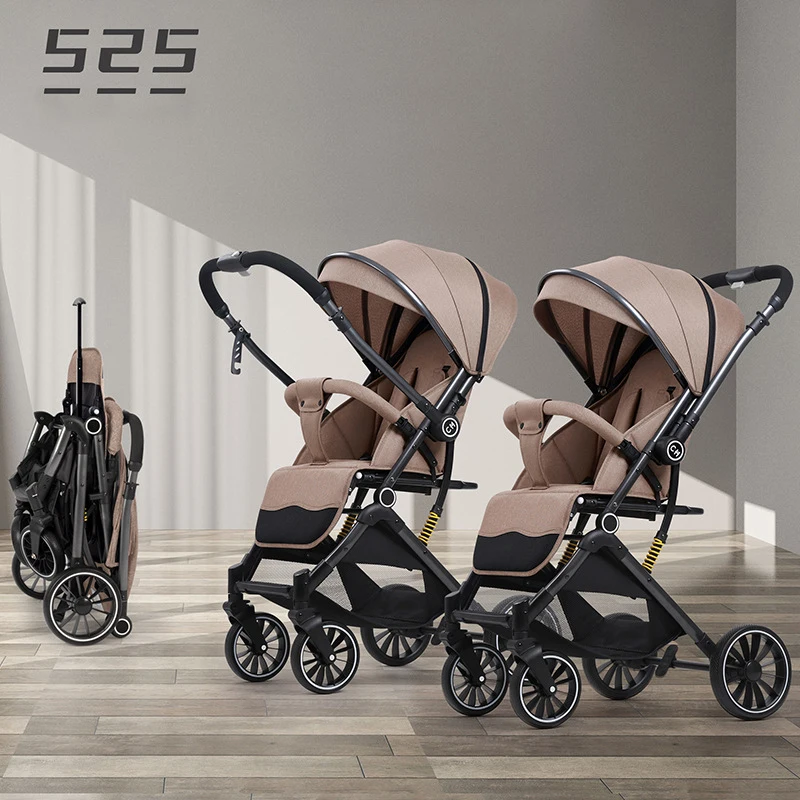 2023 Baby Stroller two way push Stroller Kids Baby Travel Camping Folding Wagon Stroller With Canopy