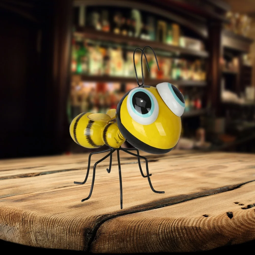 Outdoor Fun Cute Metal Honey Bee Statue For Home Decor Bedroom Living Room Garden Desktop Ornament