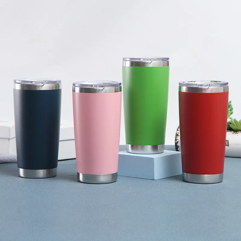 Bistro Coffee Mug 16 Oz Branded Cups And Flasks Vaccum Flask 2 Side Cup Reusable With Straw Emojis Silicone Bands For