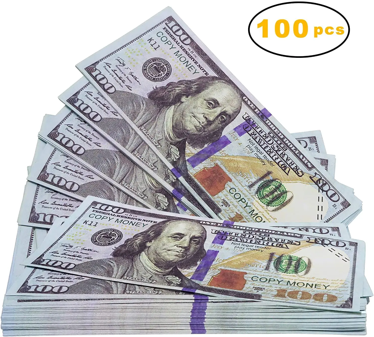 Super Paper Playing Money Gun Make it Rain Handheld Cash GunDispenser Money Shooter with 100 Pcs Dollars  Fake Bill  Play Money