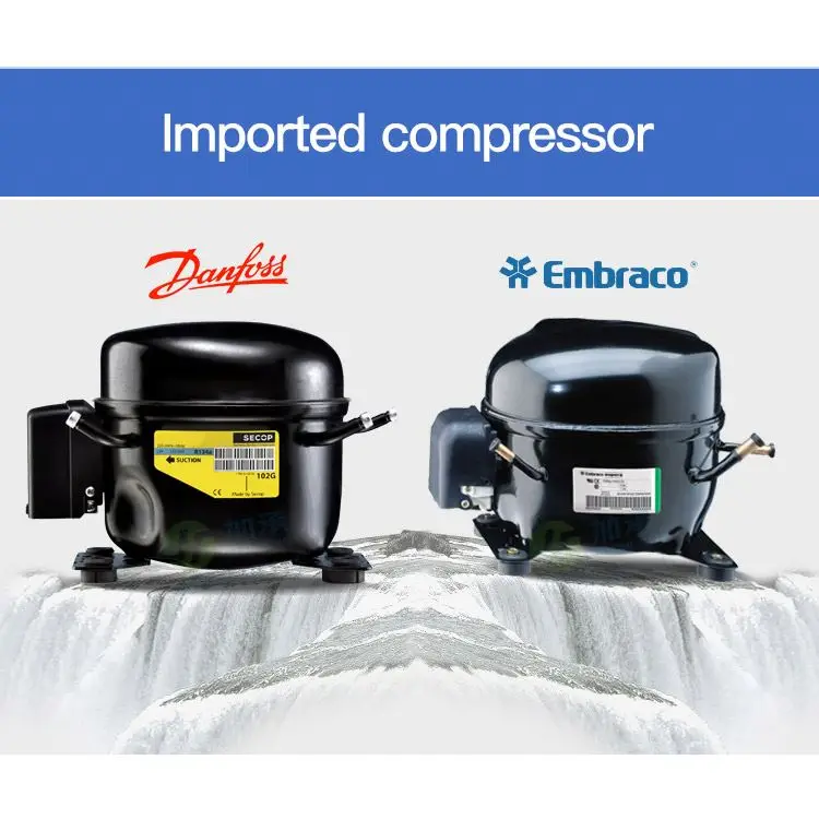  Холодильный шкаф для занавес воздуха с двойным полым стеклом тумана подогревом (вилка/компрессор в комплекте)