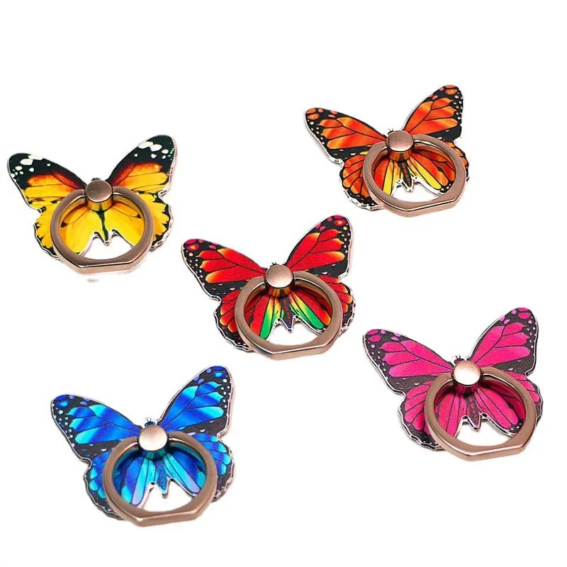 Mobile Phone Holder Ring Buckle Butterfly Painted Cartoon Cute Wholesale Ring Buckle Mobile Phone Holder