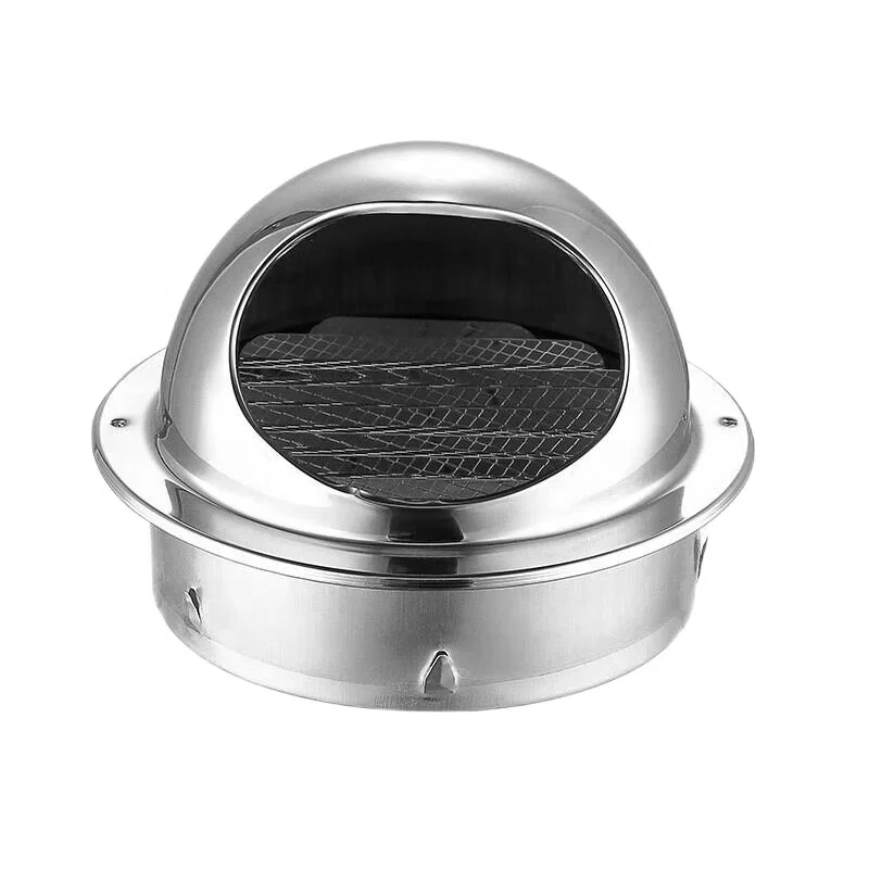 304 Thick Stainless Steel Air Vent Sphere Ventilation Grill Cover Hooded Cowl External Extractor Wall Air Outlet