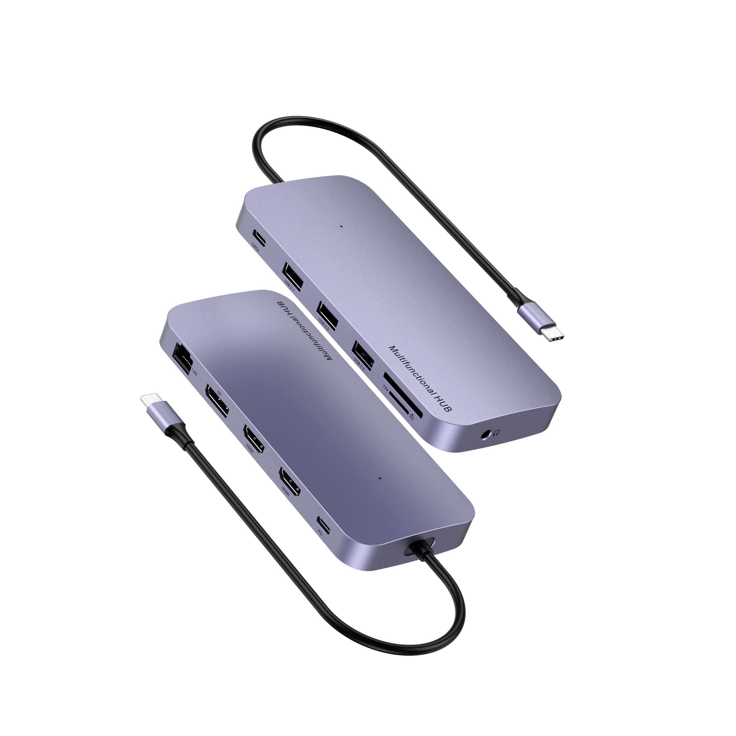 USB Type C Hub 12 In 1 USB Hub Multi Function Adapter For MacBook Pro And Type C Laptops USB 3.0 Hub