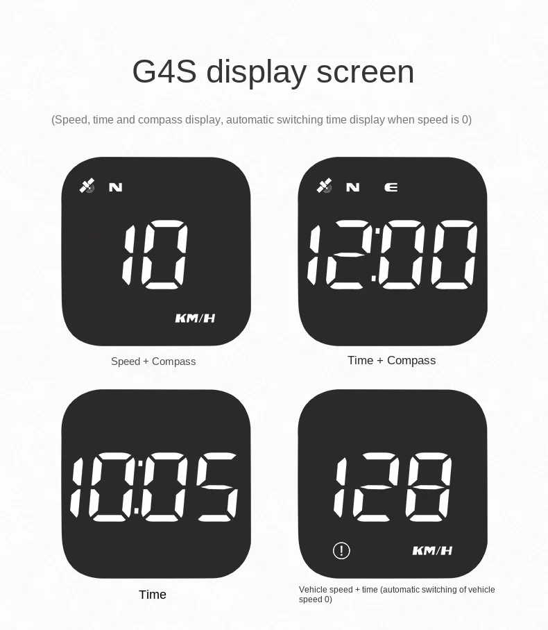 hot sale all car models Car hud  GPS universal multi-function speedometer HD head up display new product G4