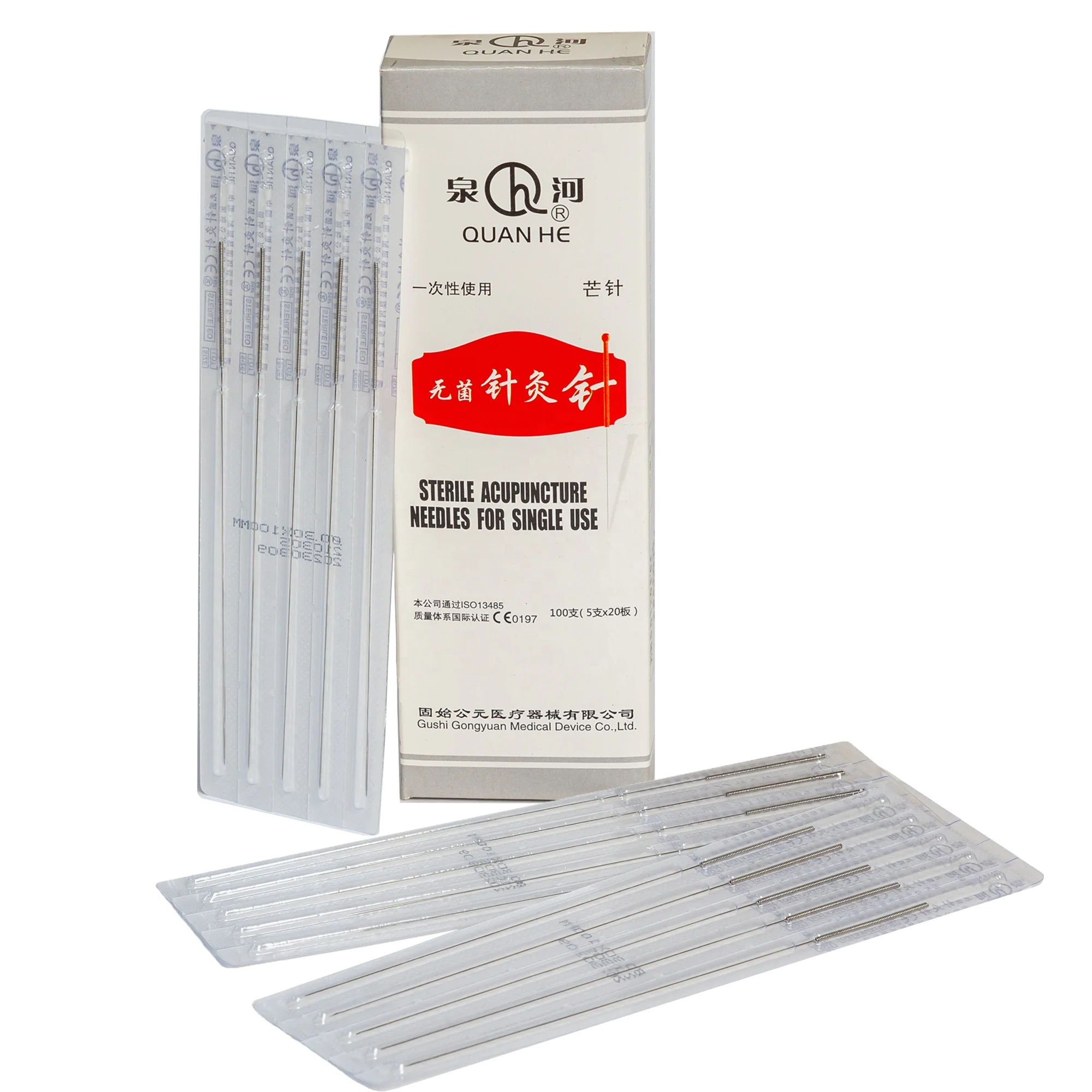 Elongated Needle painless Stainless Steel Handle Acupuncture Needles