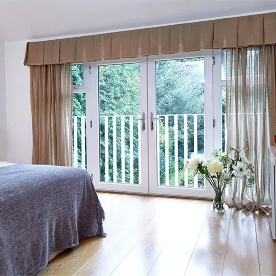 Cheap exterior double glass partition silent plastic swing pvc upvc casement door