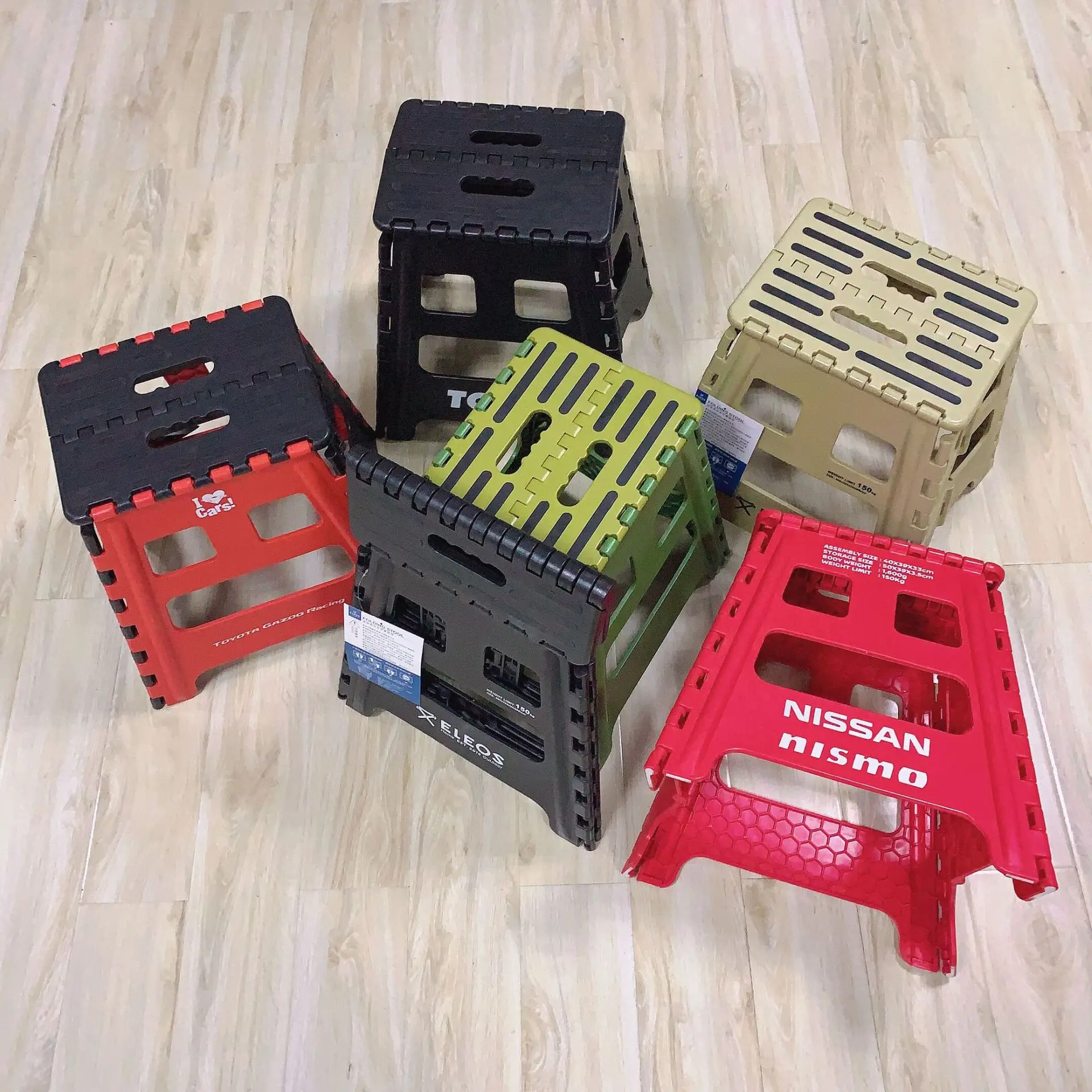 Customizable Logo Folding Stool At Home Plastic Folding Chair Small Bench Portable Stool